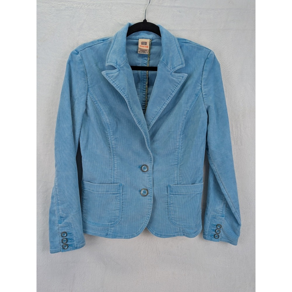 Y2K Corduroy Blazer Women Medium Jacket Academia Preppy Coastal Grandma Vintage
